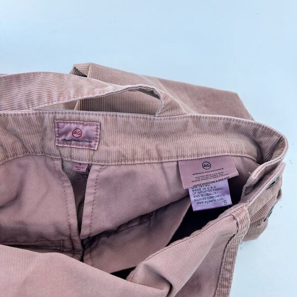 Adriano Goldschmied AG Corduroy Gwendolyn Backless Overalls Flare Small Pink - Picture 9 of 10